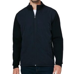 Infinity Men's Mixed Media Jacket Blue Navy Large